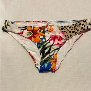 Victoria's Secret Floral and Leopard Bikini Bottom